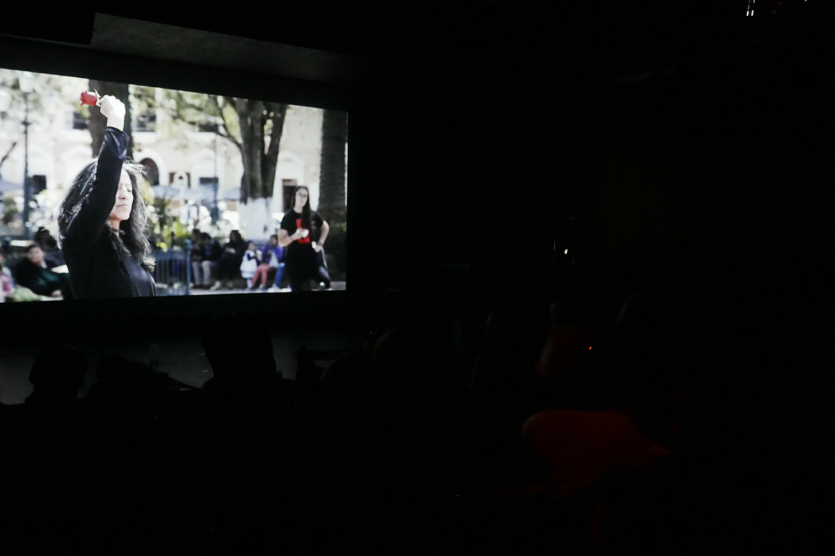 17. Screening Parables of eviction and regeneration processes, documentary about Elvira Santamaria, at la Cambre, foto © Béatrice Didier 09.11.2017